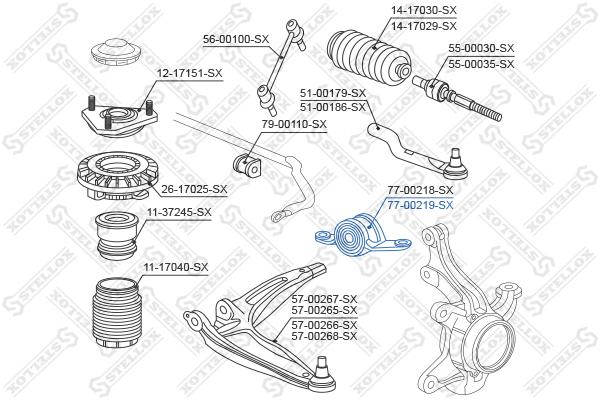 

Сайлентблок Stellox 7700219SX