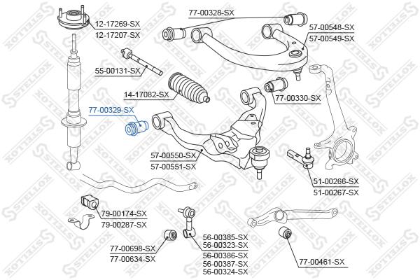 

Сайлентблок Stellox 7700329SX