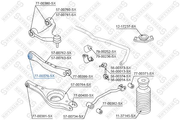 

Сайлентблок Stellox 7700370SX