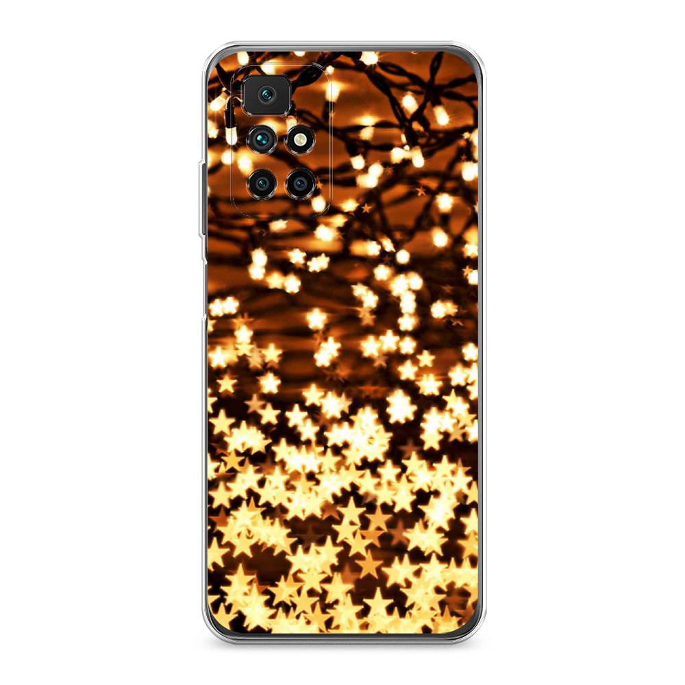 

Чехол для Xiaomi Redmi 10 "Новогодняя гирлянда", Золотистый, 311350-5