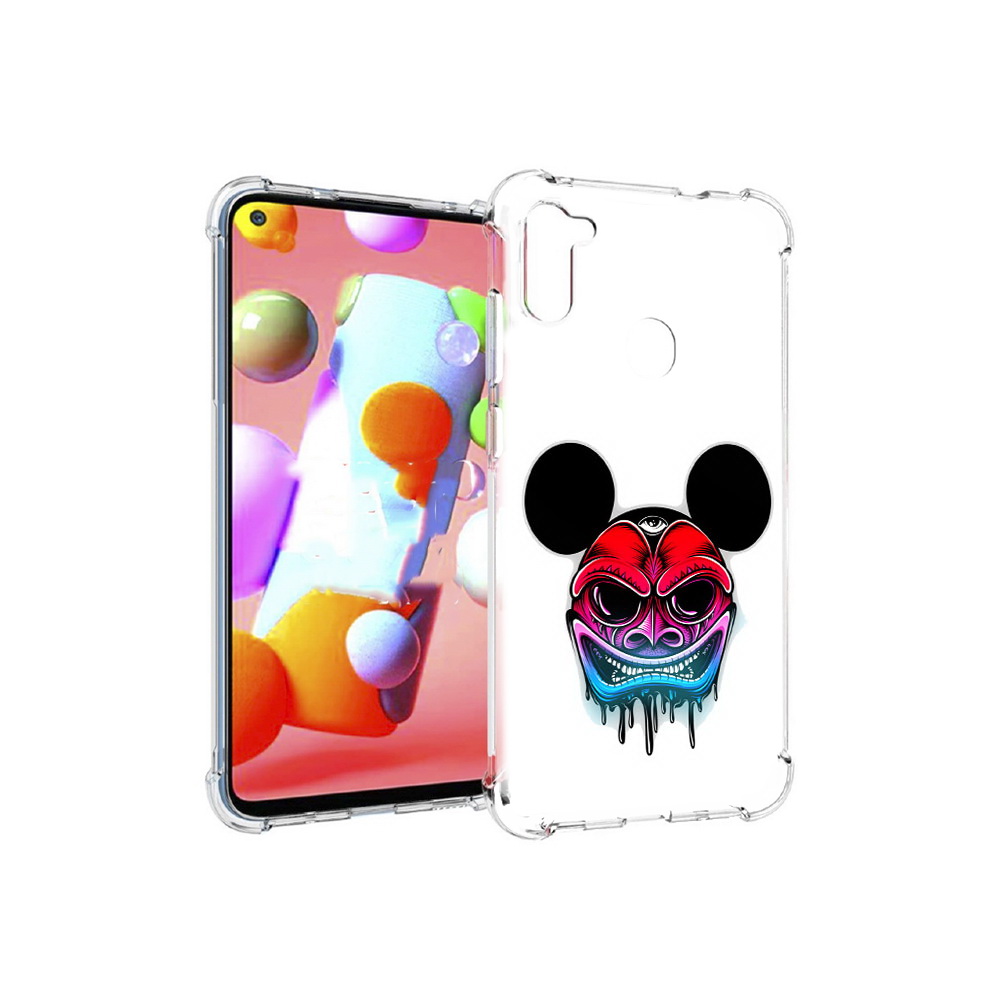 

Чехол MyPads Tocco для Samsung Galaxy M11 микки в маске (PT147121.487.473), Прозрачный, Tocco