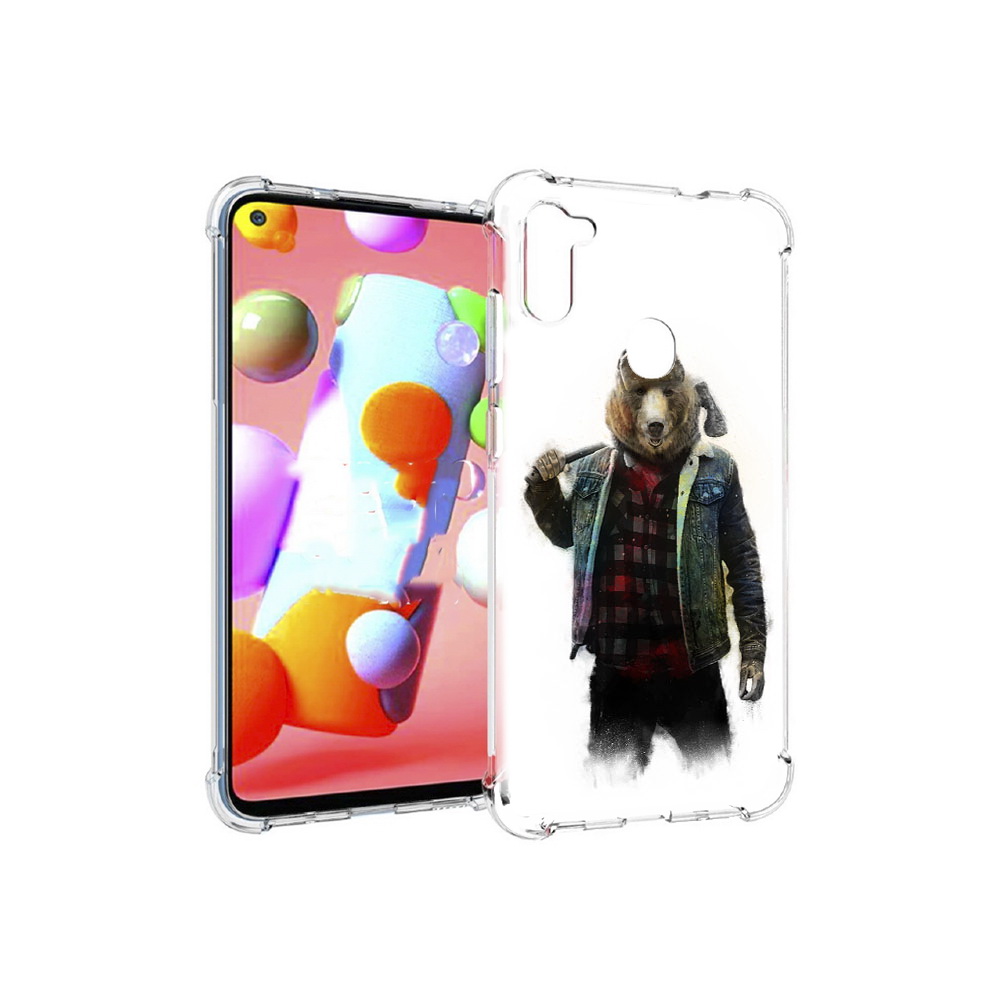 Чехол MyPads Tocco для Samsung Galaxy M11 медведь с топором (PT147121.487.469)