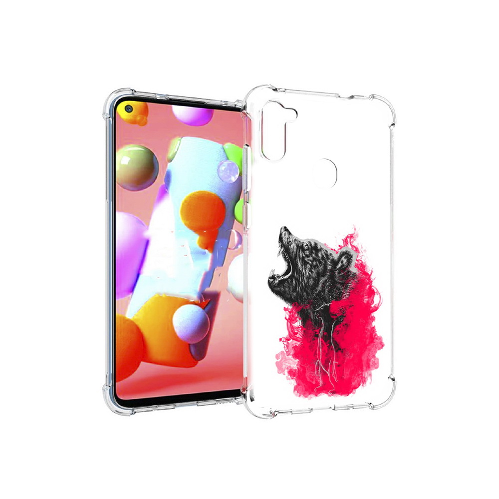 

Чехол MyPads Tocco для Samsung Galaxy M11 медведь в дымке (PT147121.487.463), Прозрачный, Tocco