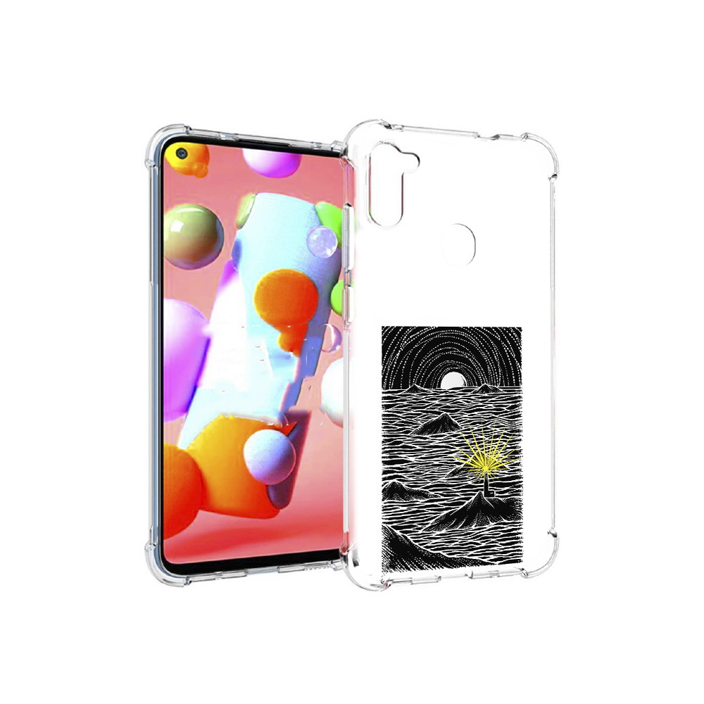 

Чехол MyPads Tocco для Samsung Galaxy M11 маяк в черно белом море (PT147121.487.460), Прозрачный, Tocco