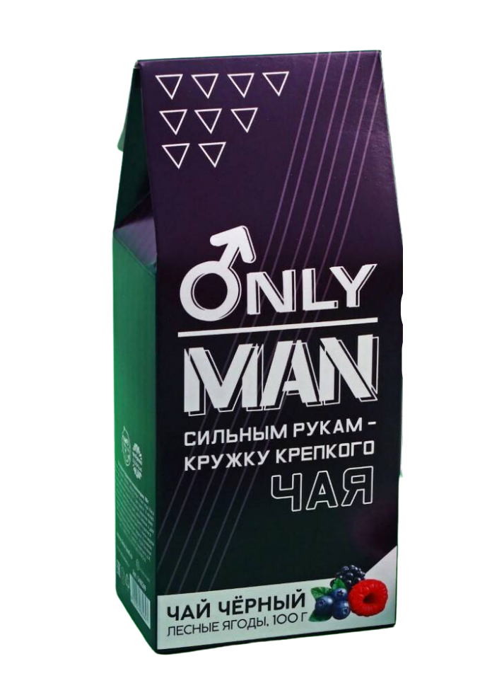 

Чай подарочный ONLY MAN черный, вкус: лесные ягоды, 100 г
