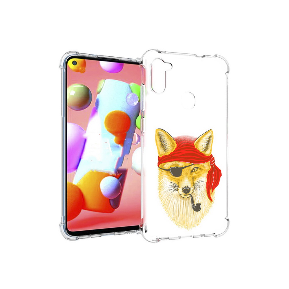 

Чехол MyPads Tocco для Samsung Galaxy M11 лиса-пират (PT147121.487.440), Прозрачный, Tocco