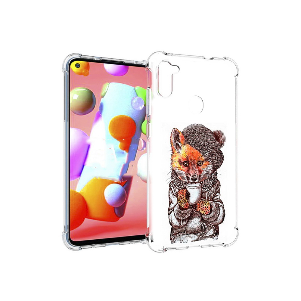 

Чехол MyPads Tocco для Samsung Galaxy M11 лиса в шапке (PT147121.487.437), Tocco