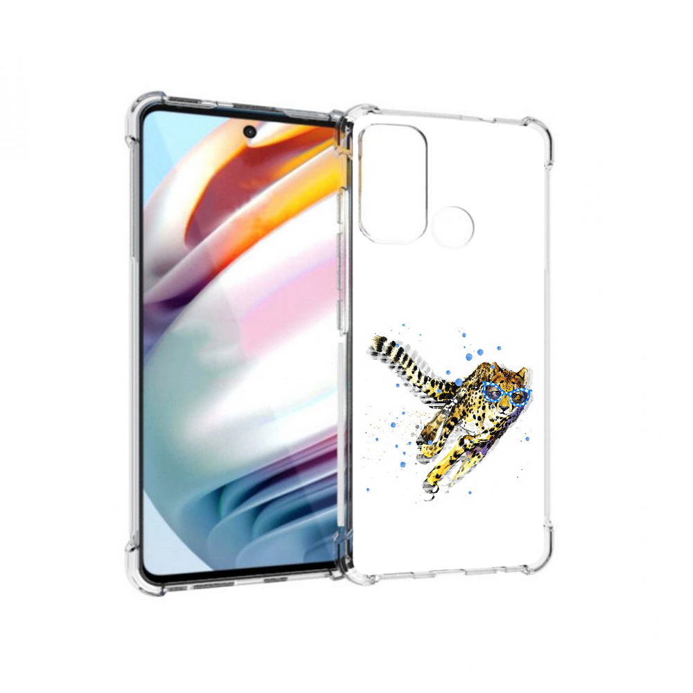 

Чехол MyPads Tocco для Motorola Moto G60 гепард в очках (PT227068.360.287), Прозрачный, Tocco