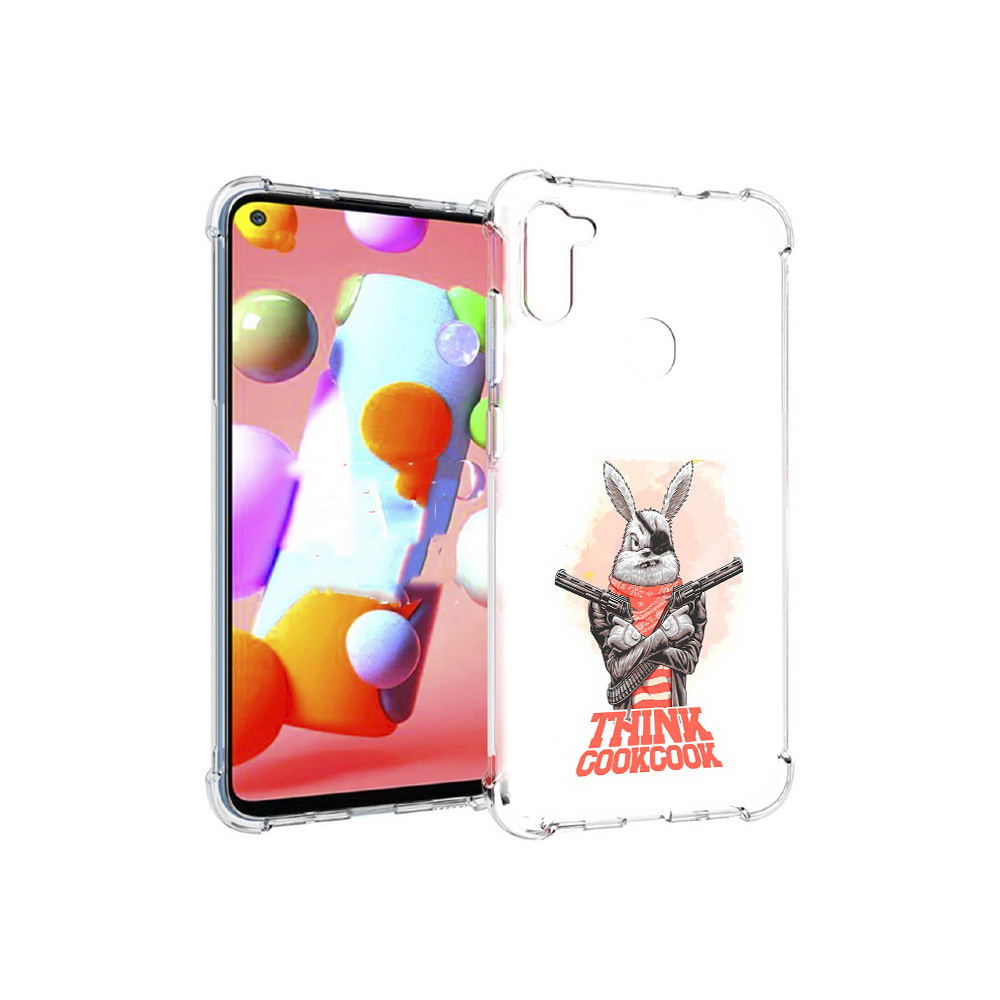 

Чехол MyPads Tocco для Samsung Galaxy M11 кролик пират (PT147121.487.419), Прозрачный, Tocco