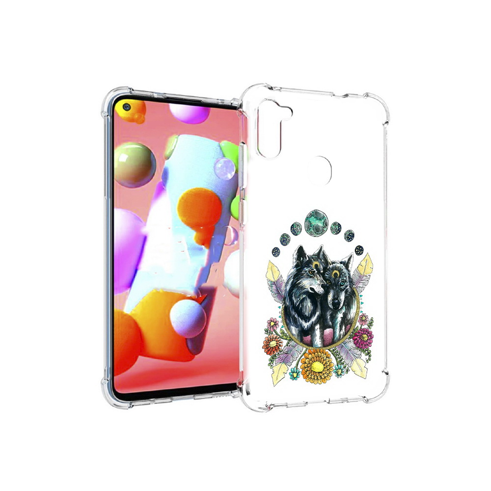 

Чехол MyPads Tocco для Samsung Galaxy M11 красивые волки абстракция (PT147121.487.408), Прозрачный, Tocco