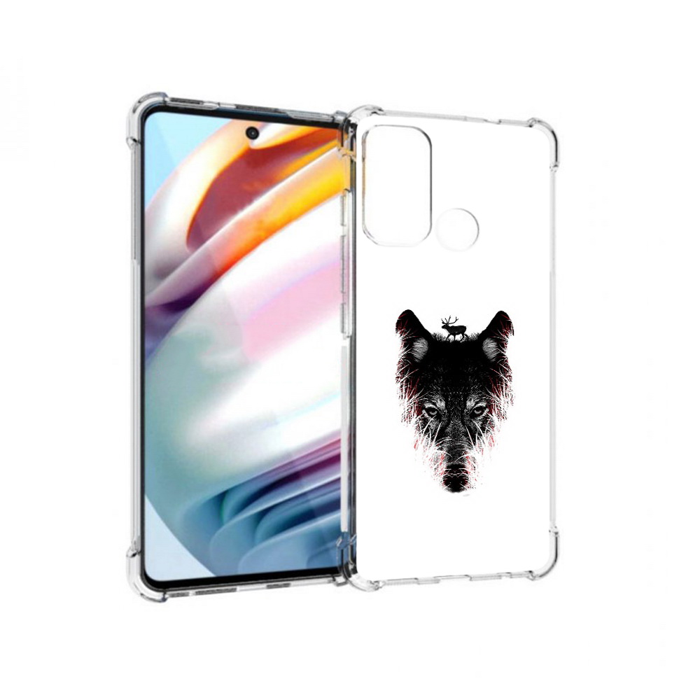 

Чехол MyPads Tocco для Motorola Moto G60 волк в траве (PT227068.360.267), Прозрачный, Tocco