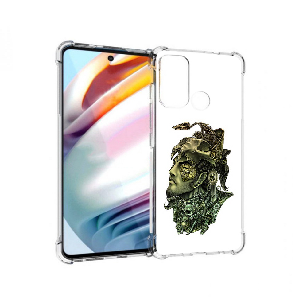 

Чехол MyPads Tocco для Motorola Moto G60 бронзовый воин (PT227068.360.248), Прозрачный, Tocco