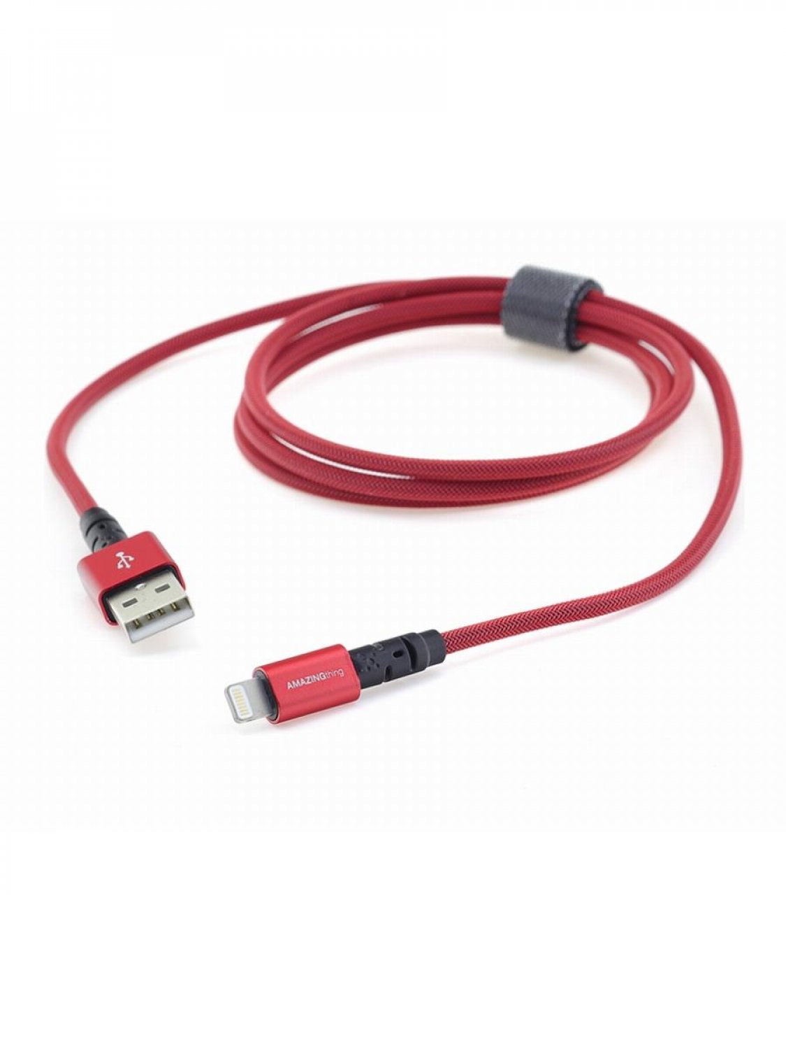 фото Кабель usb-lightning amazingthing supremelink mfi power max plus red 1.1m 3.2a