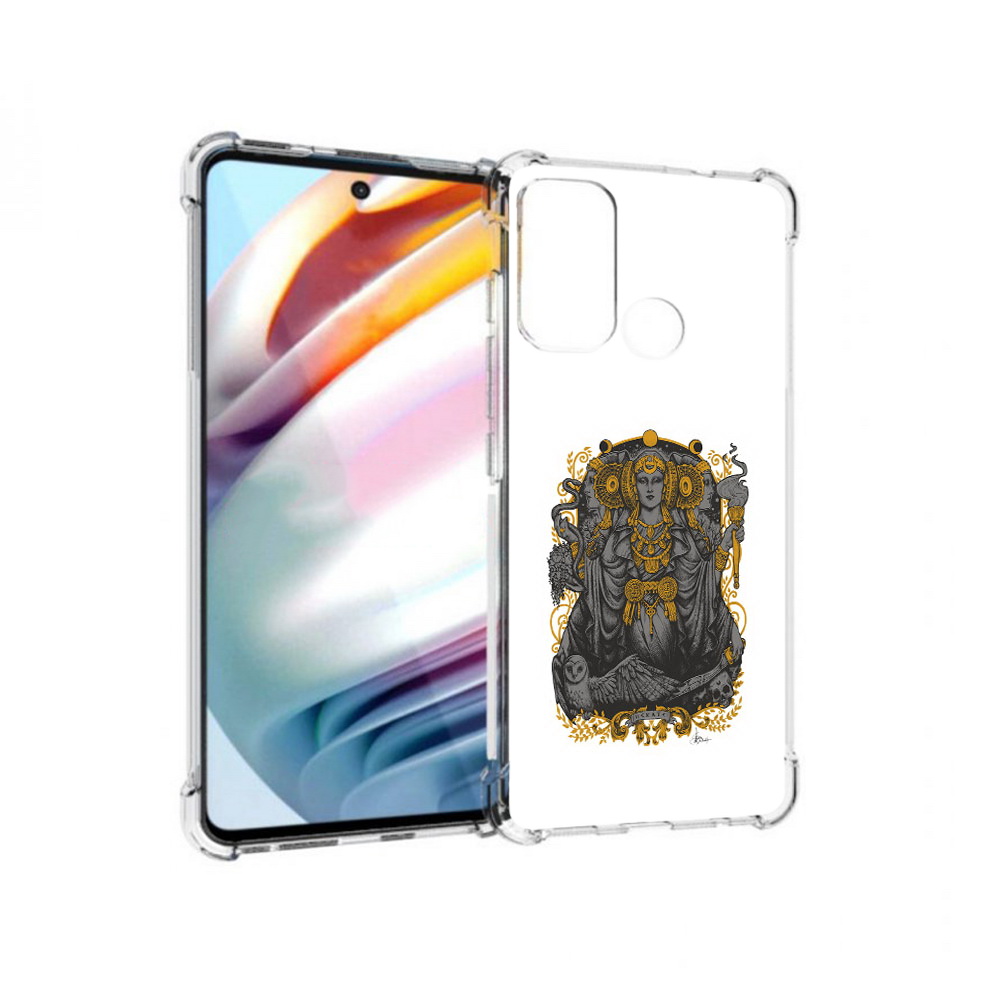 

Чехол MyPads Tocco для Motorola Moto G60 божество с золотыми элементами (PT227068.360.241), Прозрачный, Tocco