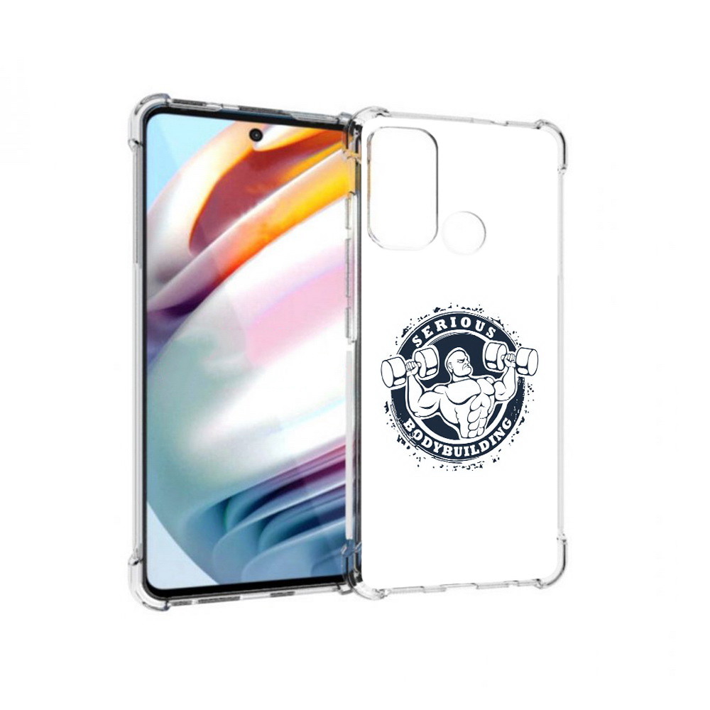 

Чехол MyPads Tocco для Motorola Moto G60 бодибилдинг воля к победе (PT227068.360.231), Прозрачный, Tocco