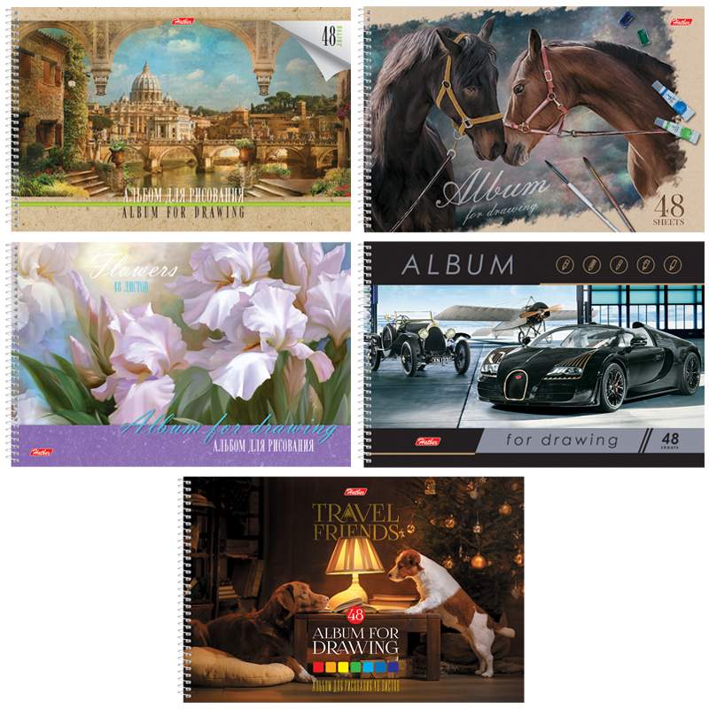 

Альбом для рисования Hatber 267597, A4, 48 листов, 100 г/м2, 5 штук