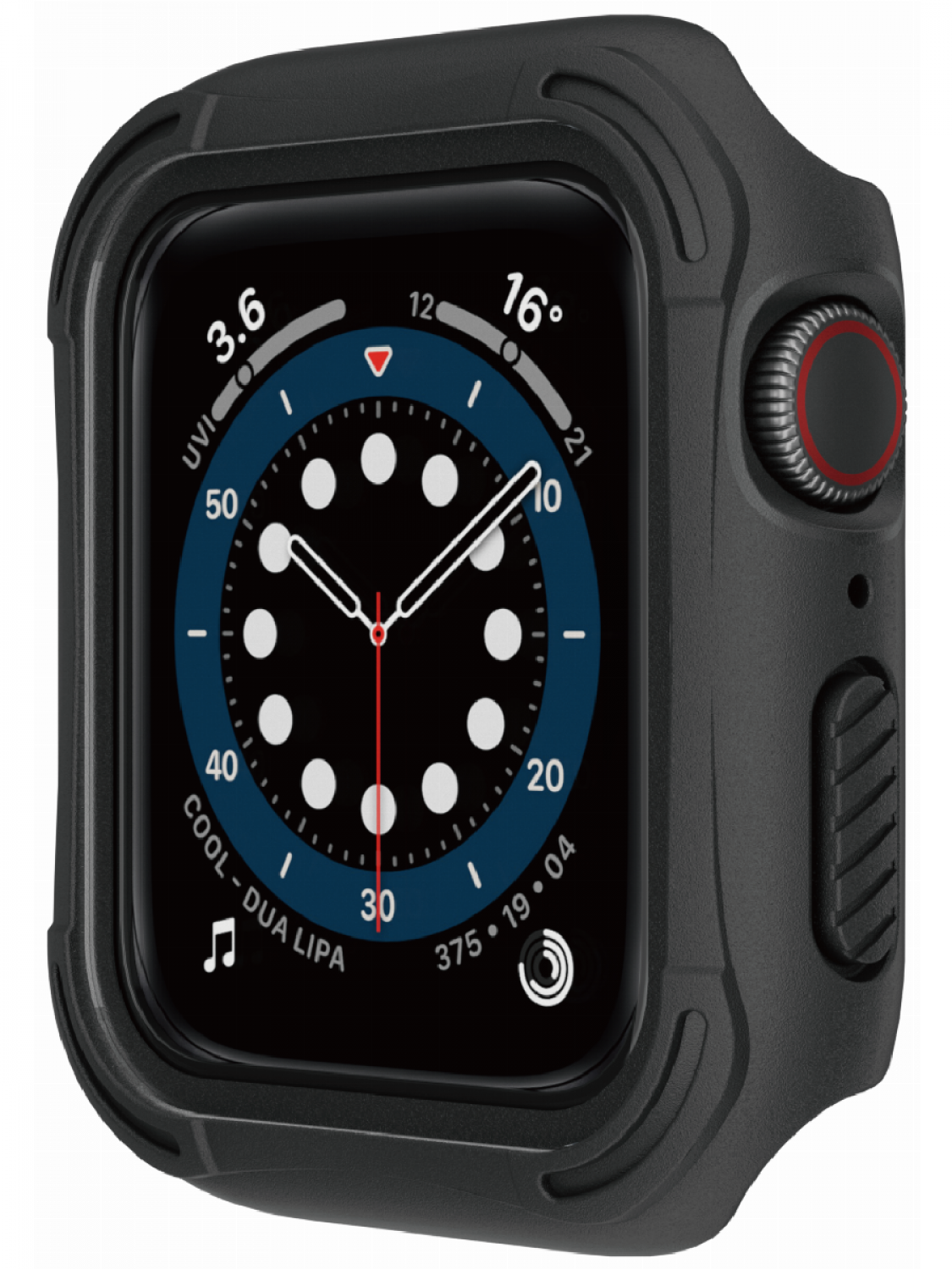 фото Защитное стекло для apple watch 44mm amazingthing impact shield pro black с бампером