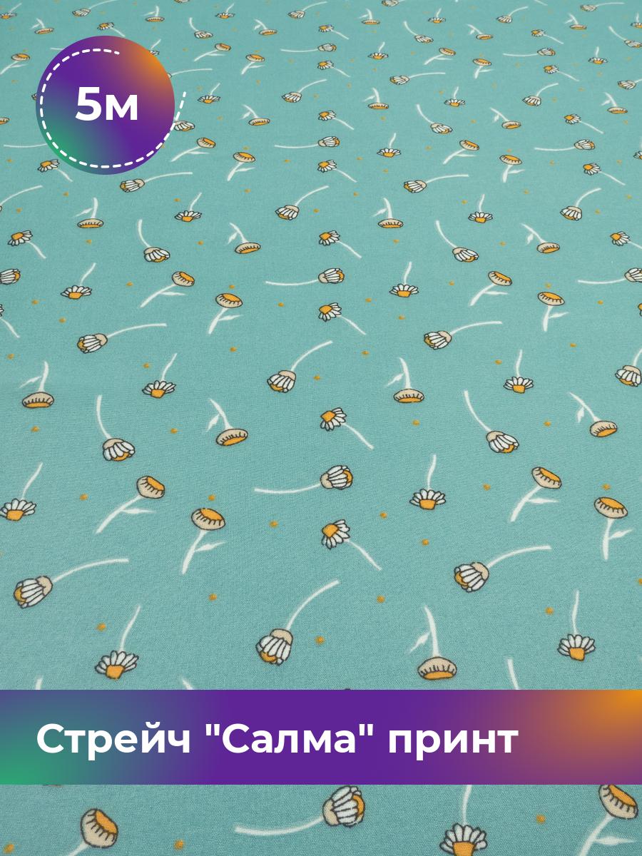 

Ткань Стрейч Салма принт Shilla, отрез 5 м * 150 см, мультиколор 017, Зеленый, 17981074