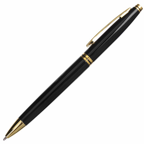 Ручка шариковая автоматическая Brauberg De luxe Black (бизнес-класса) 25шт