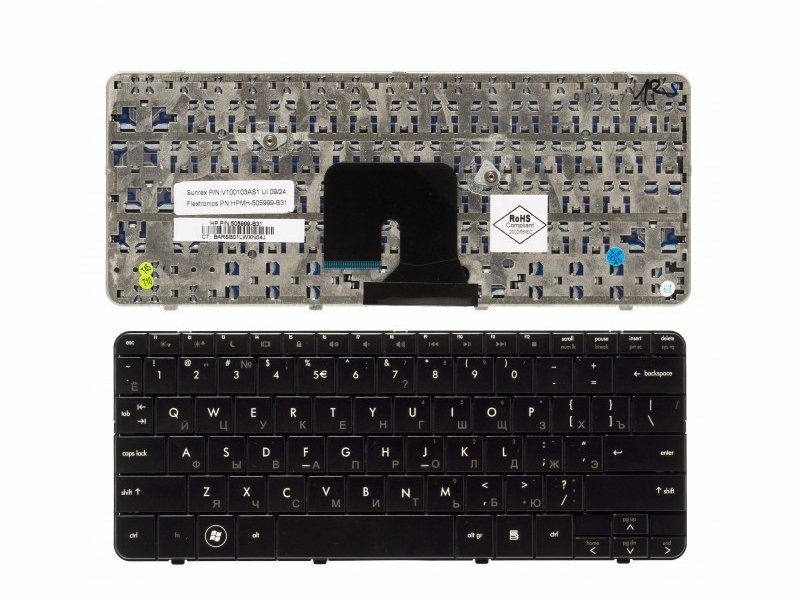 

Клавиатура для ноутбука HP Pavilion dv2-1000 глянцевая, 512161-251, HPMH-505999-251, HPMH-505999-B31, HPMH-512161-251, MP-08C93SU6E45, V100103AS1