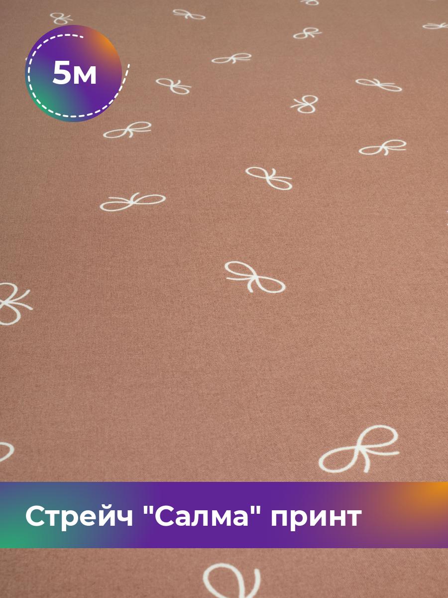 

Ткань Стрейч Салма принт Shilla, отрез 5 м * 150 см, мультиколор 004, Бежевый, 17981055