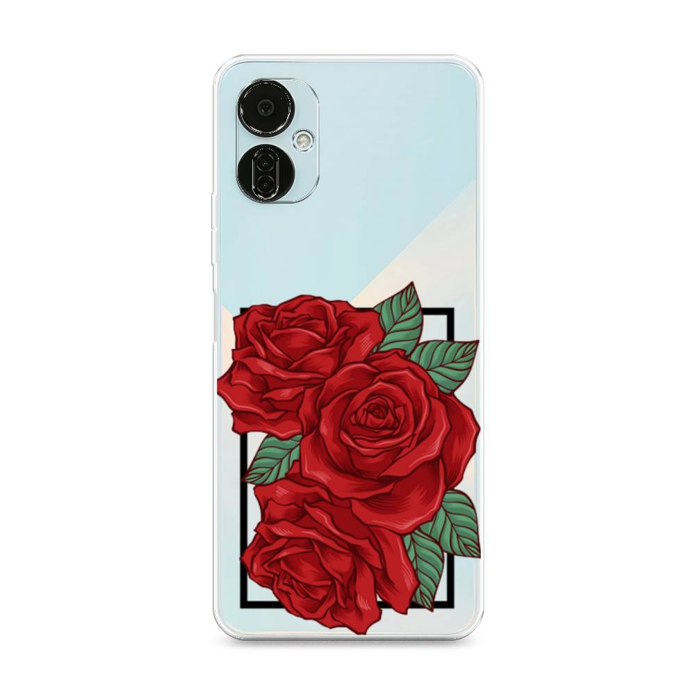 

Чехол на Tecno Camon 19 Neo "Три алые розы", Красный, 302350-2