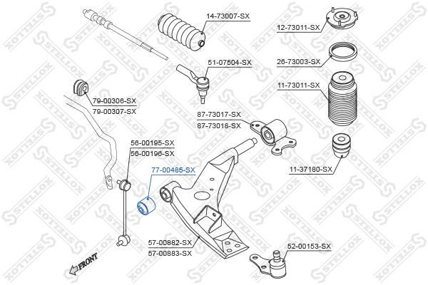 

Сайлентблок Stellox 7700485SX