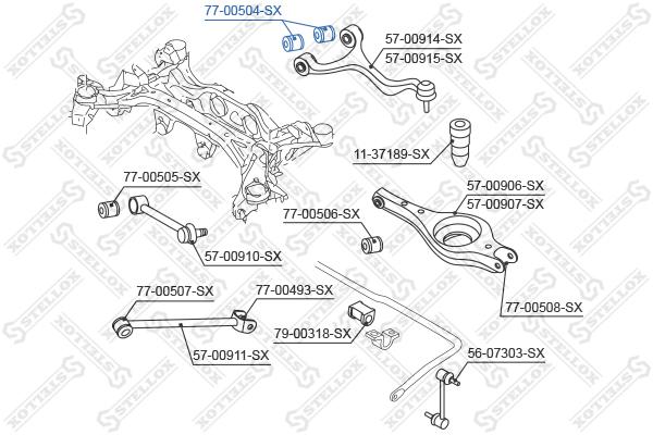 

Сайлентблок Stellox 7700504SX