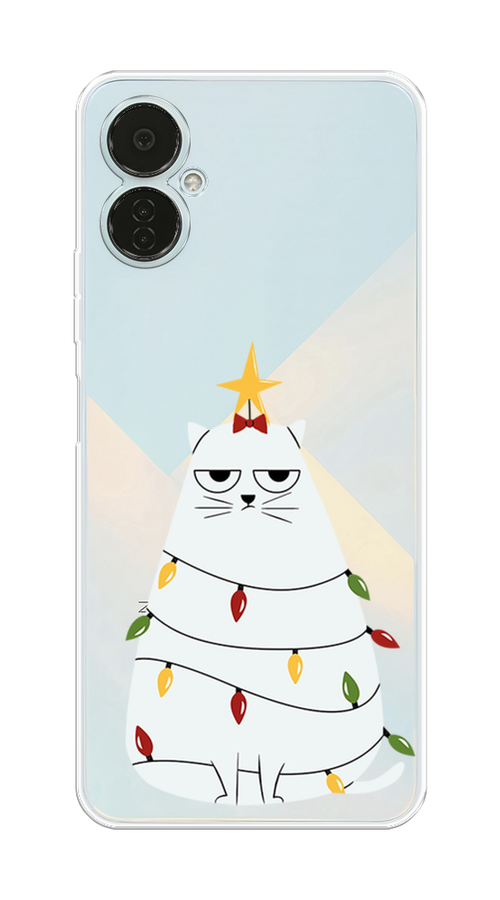 

Чехол на Tecno Camon 19 Neo "Котик в гирлянде", Белый;красный;желтый, 302350-1