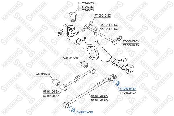 

Сайлентблок Stellox 7700619SX