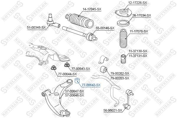 

Сайлентблок Stellox 7700642SX