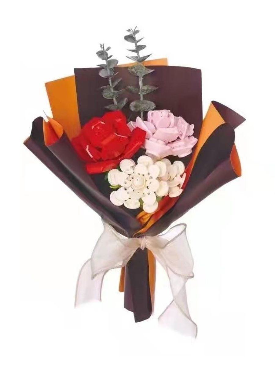 Конструктор JAKI букет цветов Plante Розы и Жасмин JK2688, 100 деталей