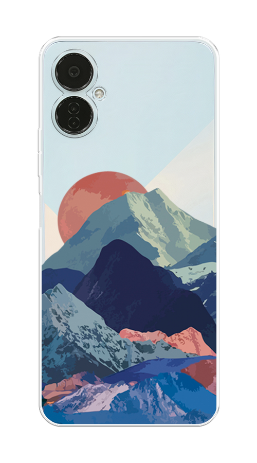 

Чехол на Tecno Camon 19 Neo "Закат в снежных горах", Красный;серый;голубой, 302350-2