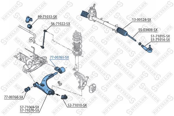 

Сайлентблок Stellox 7700761SX