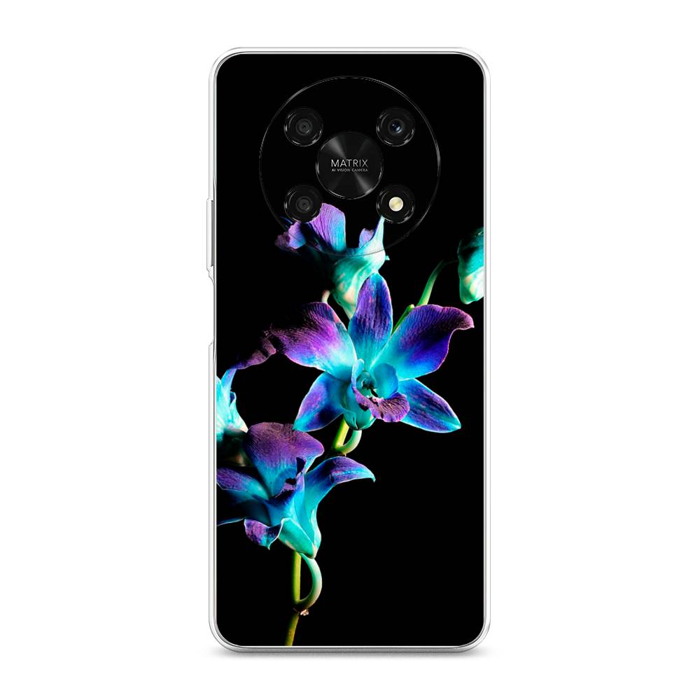 

Чехол Awog для Honor X9 5G "Синий цветок на черном", 6109750-8