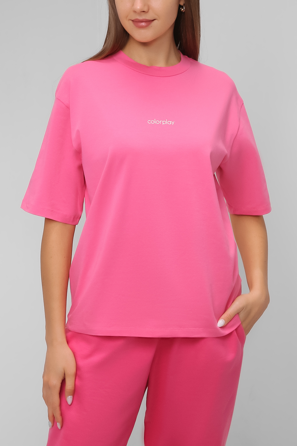 

Футболка женская COLORPLAY CP210812104 розовая L, CP210812104