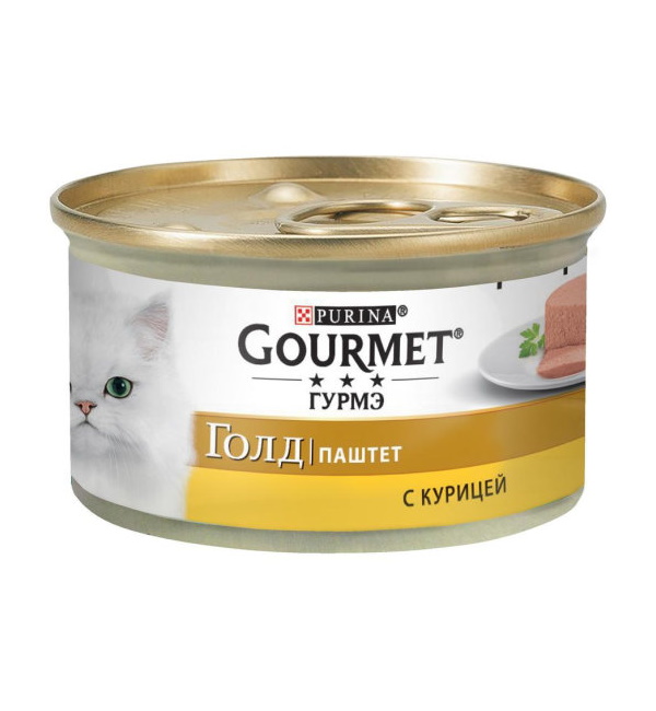 фото Консервы для кошек gourmet gold chiken, паштет, для всех пород, с курицей, 85г