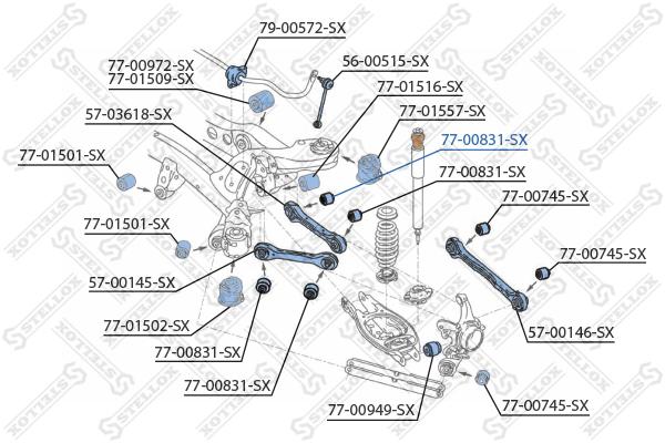 

Сайлентблок Stellox 7700831SX