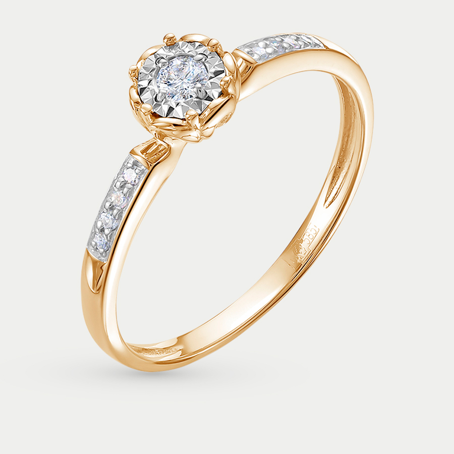 Кольцо из розового золота р. 17,5 VESNA 11491-159-46-00, бриллиант