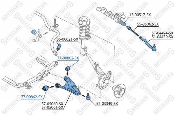 

Сайлентблок Stellox 7700862SX