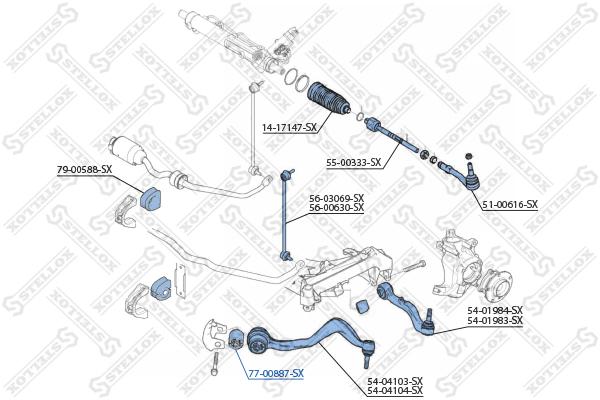 

Сайлентблок Stellox 7700887SX