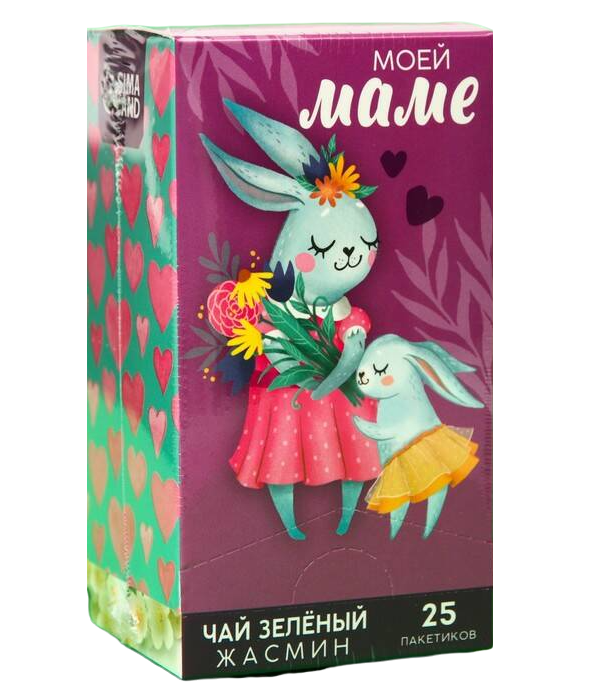 

Чай зелёный Моей маме, вкус: жасмин, 25 пакетиков х 1,8 г