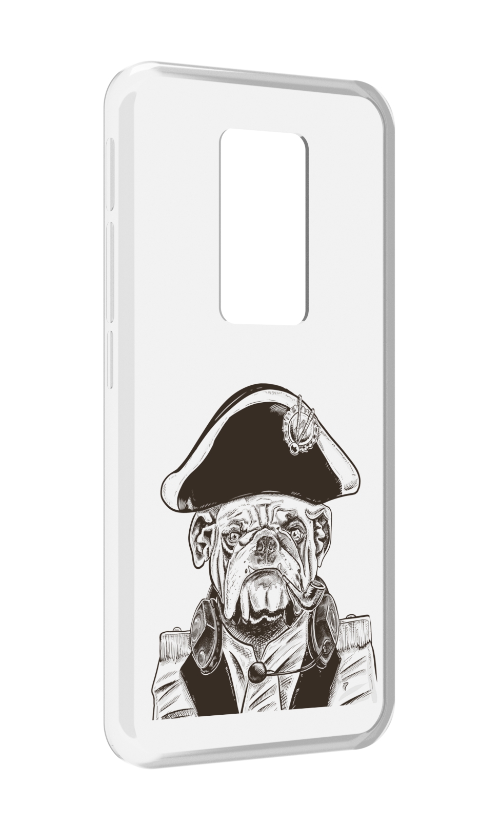 

Чехол MyPads мопс генерал для Motorola Defy 2021, Прозрачный, Tocco