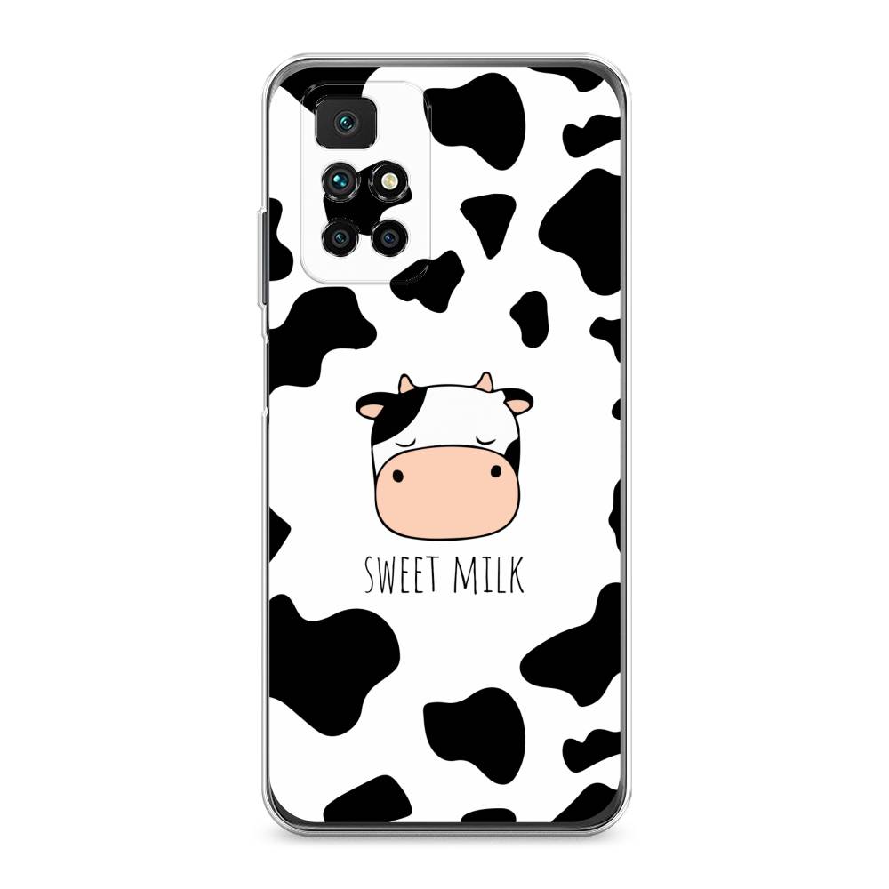 

Чехол на Xiaomi Redmi 10 "Sweet milk", Розовый;белый;черный, 311350-1