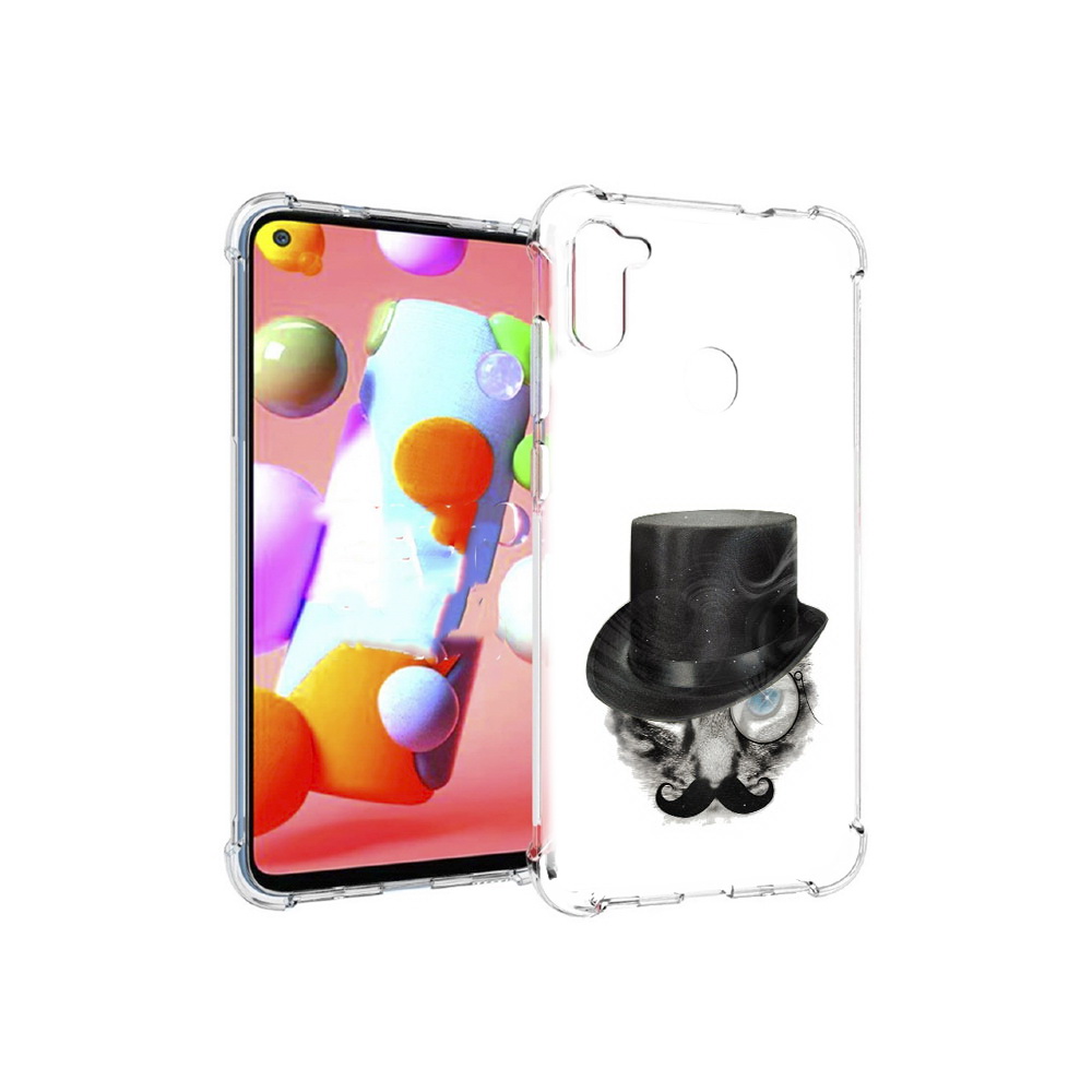 

Чехол MyPads Tocco для Samsung Galaxy M11 интелегентный кот (PT147121.487.378), Прозрачный, Tocco