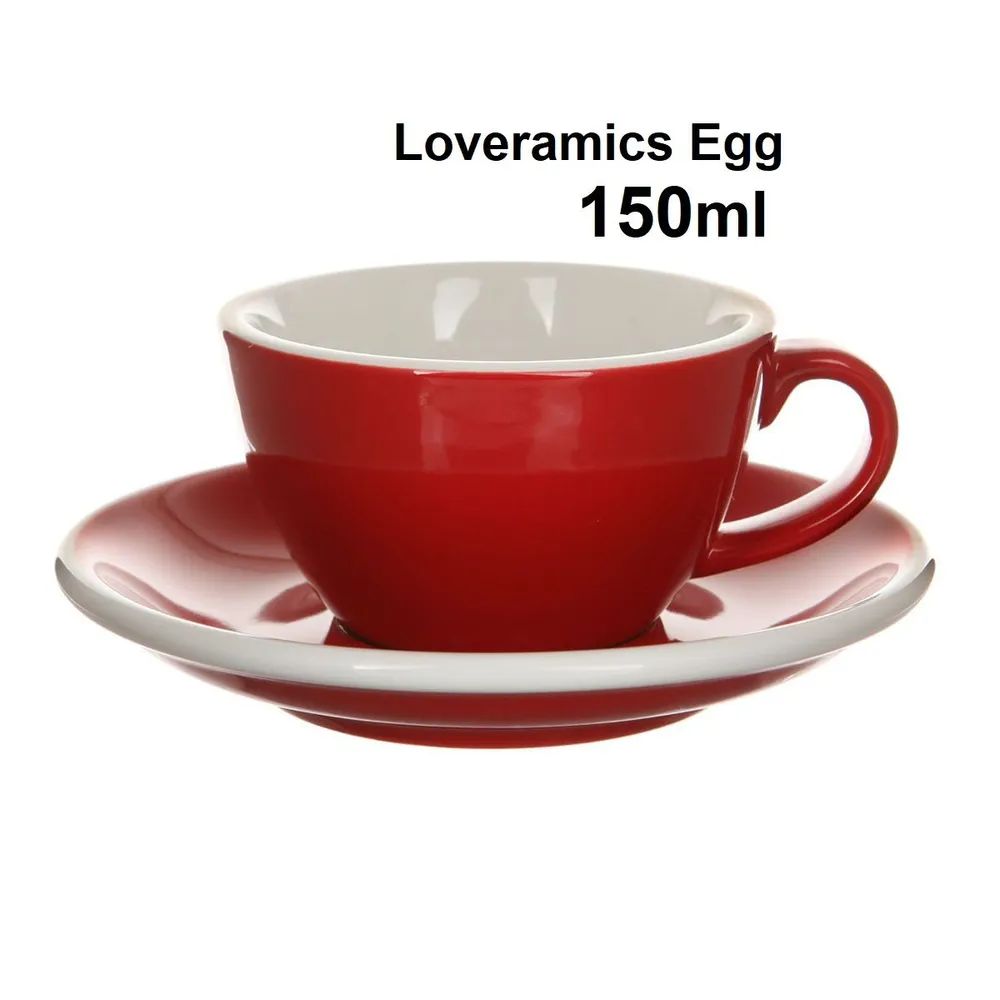 

Кофейная пара Loveramics egg, 150ml, цвет красный, Loveramics egg, 150ml, цвет красный