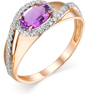 

Кольцо из красного золота с фианитом р. 17 Гранат 1.10.11.0103.00-3053, 1.10.11.0103.00-3053