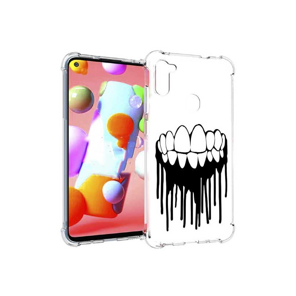 

Чехол MyPads Tocco для Samsung Galaxy M11 зубы (PT147121.487.372), Прозрачный, Tocco
