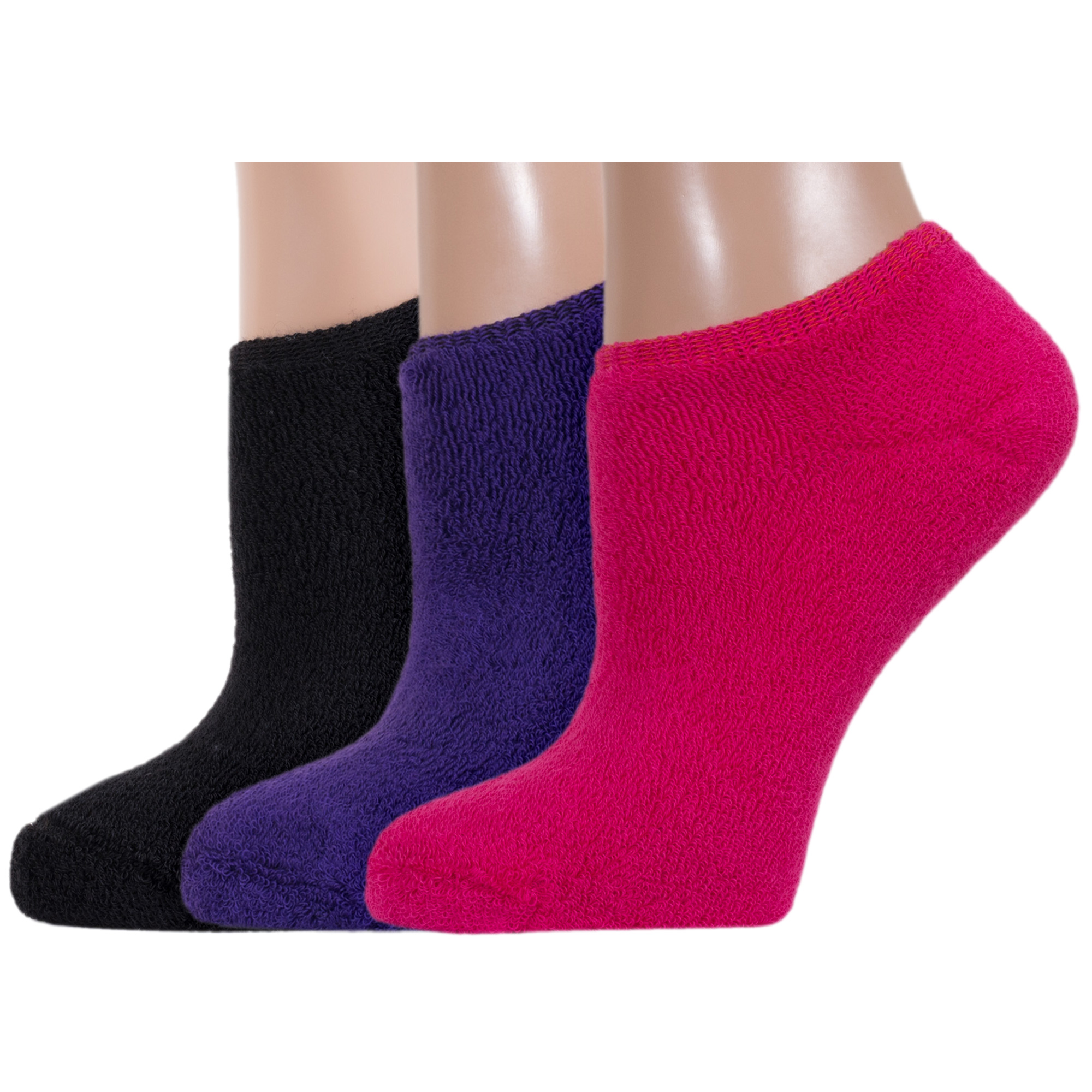 Комплект носков женских ХОХ 3-GZ-3R9 черных; розовых; фиолетовых 25
