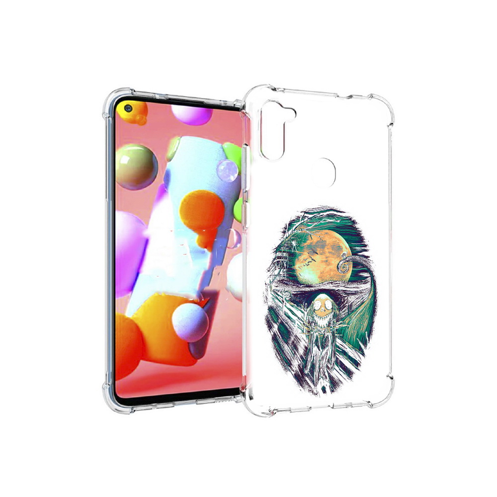 

Чехол MyPads Tocco для Samsung Galaxy M11 зубастое существо абстракция (PT147121.487.370), Прозрачный, Tocco
